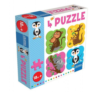 Granna Children's Puzzle Animals 4x 4pcs 18m+