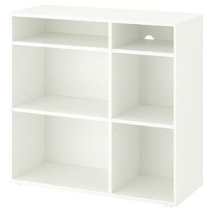 VIHALS Shelving unit with 4 shelves, white, 95x37x90 cm