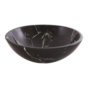Countertop Glass Basin GoodHome Brora 42cm, black