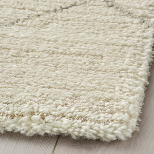 TVERSTED Rug, low pile, beige, 133x195 cm