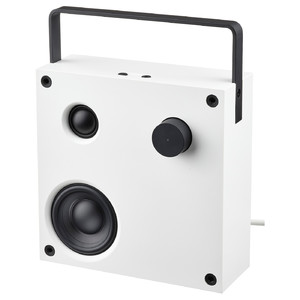 VAPPEBY Bluetooth speaker, white/gen 3, 20x20 cm