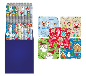 Gift Wrapping Paper Christmas 70x200cm, 1pc, assorted patterns