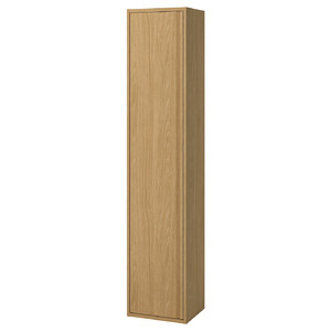 ÄNGSJÖN High cabinet with door, oak effect, 40x35x195 cm