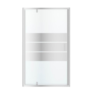 GoodHome Pivot Shower Door Beloya 120 cm, chrome/mirror glass