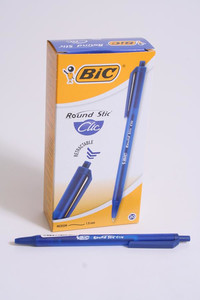 BIC Retractable Pen Round Stic Clic 20pcs, blue