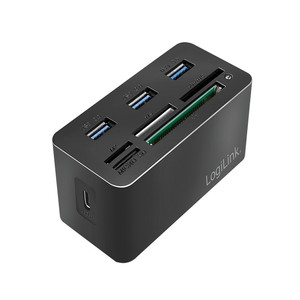 LogiLink USB 3.2 8-Port Mini Docking Station, black