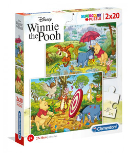 Clementoni Children's Puzzle Supercolor Disney Winnie The Pooh 2x20 3+