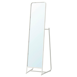 KNAPPER Standing mirror, white, 48x160 cm