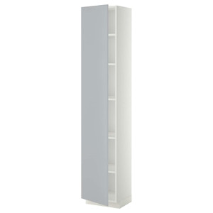 METOD High cabinet with shelves, white/Veddinge grey, 40x37x200 cm