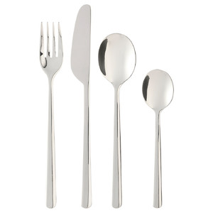LÖFTESRIK 24-piece cutlery set, stainless steel