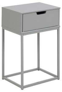Nightstand Bedside Table Mitra, grey