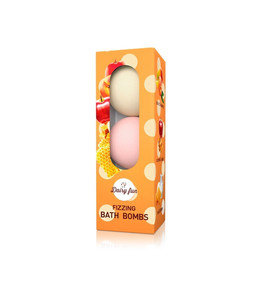 Dairy Fun Milky Bath Bombs Caramel-Honey-Peach (3x100g)