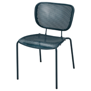 DUVSKÄR Chair, in/outdoor, black-blue