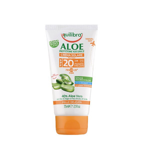 Equilibra Aloe Sun Cream SPF20 Travel Size 75ml
