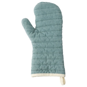 GRILLTIDER Oven glove, grey-turquoise