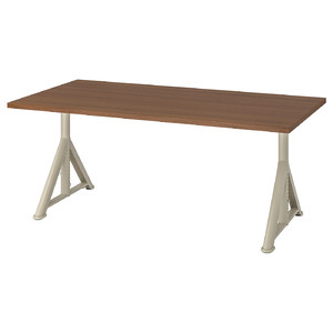 IDÅSEN Desk, brown, beige, 160x80 cm