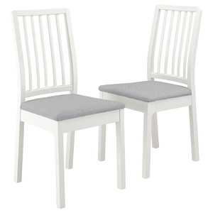 EKEDALEN Chair, white/Orrsta light grey