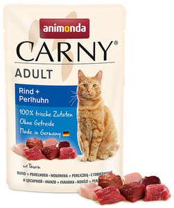 Animonda Carny Adult Cat Food Beef & Guinea-Fowl 85g