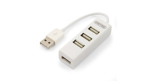 Unitek USB2.0 4-Port Hub, Y-2146 1x Phone charger, white