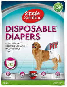 Simple Solution Disposable Female Dog Diapers - XXL 12pcs