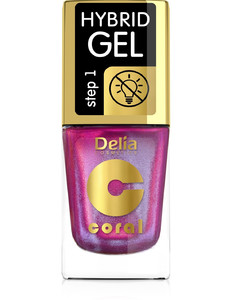 Delia Cosmetics Coral Hybrid Gel Nail Polish no. 107 11ml