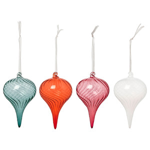 VINTERFINT Tree ornament, bauble glass/mixed colours, 6 cm