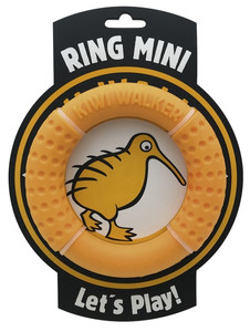 Kiwi Walker Let's Play Dog Toy Ring Mini, orange