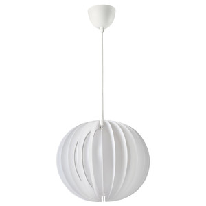 HAVSFJÄDER / HEMMA Pendant lamp, white/white, 42 cm