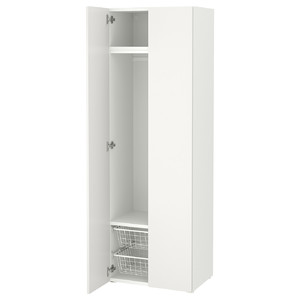 SMÅSTAD Wardrobe, white/white, 60x42x181 cm