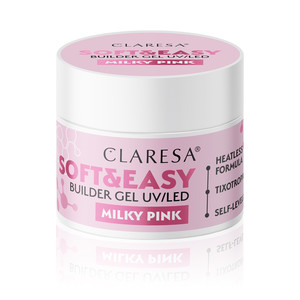 CLARESA Builder Gel UV/LED Soft&Easy - Milky Pink 90g