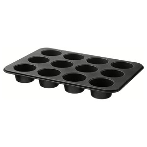 MÅNTAGG Muffin tin, non-stick coating dark grey, 38x27 cm