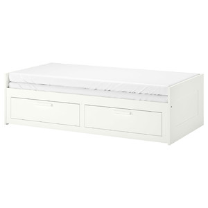 BRIMNES Day-bed frame with 2 drawers, white, 80x200 cm