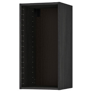 METOD Wall cabinet frame, wood effect black, 40x37x80 cm