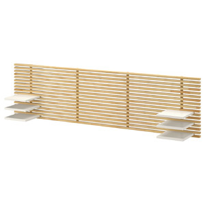 MANDAL Headboard, birch/white, 240 cm