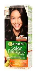 Garnier Color Naturals Creme Hair Dye no. 4.12 Iced Brown