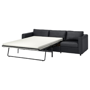 VIMLE 3-seat sofa-bed, Grann/Bomstad black