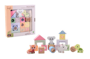 Joueco Wooden Discover Blocks The Wildies Family 12m+