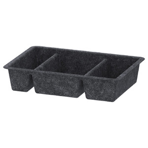 RAGGISAR Tray, dark grey, 20x30 cm