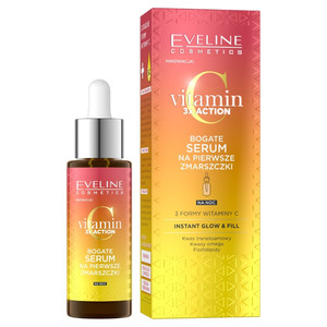 EVELINE Vitamin C 3xAction Rich Anti-Wrinkle Serum for Night 30ml