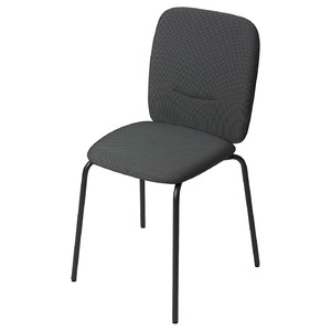 PÅBODA Chair, black/Remmarn dark grey