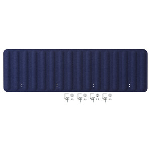 EILIF Screen for desk, blue, 160x48 cm