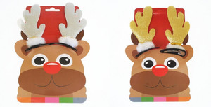 Christmas Hair Clips Reindeer 2pcs, assorted colours