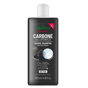 Equilibra Detoxifying Dermo Shampoo Detox Charcoal & Hyaluronic Acid 98% Natural 265ml