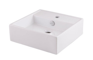 Ceramic Countertop Basin GoodHome Hendra 38x38.5cm, white