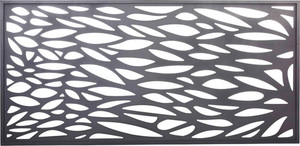 Blooma Neva Aluminium Decorative 1/2 Fence Panel  88 x 179 cm, grey