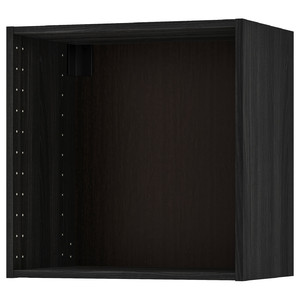 METOD Wall cabinet frame, wood effect black, 60x37x60 cm