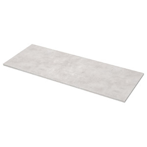 EKBACKEN Worktop, light grey concrete effect, laminate, 186x2.8 cm