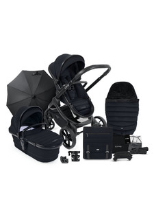 iCandy Peach 7 Designer Pushchair and Carrycot Black - Complete Bundle