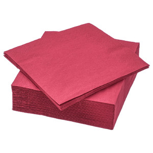 FANTASTISK Paper napkin, dark red, 33x33 cm, 50 pack