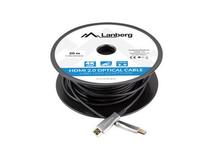 Lanberg HDMI Cable M/M v2.0 CA-HDMI-20FB-0200-BK 20m, black